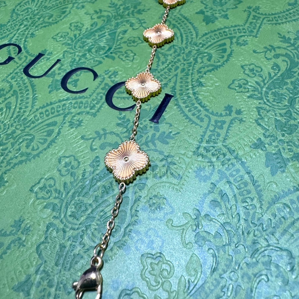 Gold Van Clef Style Bracelet